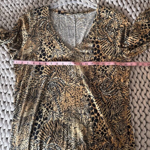 Lilly Pulitzer Women's Tessa Dress “Rattan Walk On The Wild Side” XL Leopard - Picture 9 of 10